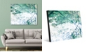 Creative Gallery Green Lined Wall with White Abstract 16" x 20" Acrylic Wall Art Print